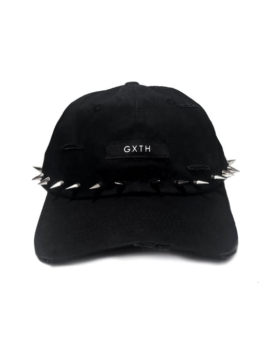 DISTRESSED SPIKED DAD HAT